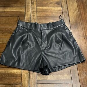 Zara Faux Leather Shorts NWOT